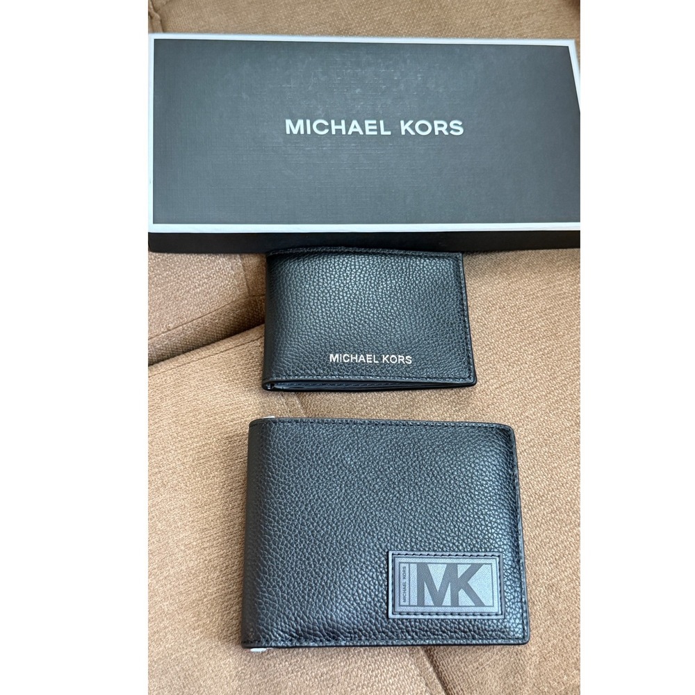 Michael Kors Mens 3-in-1 Wallet Box Set Black Leather 36U0LGFF1L NEW - Picture 3 of 11